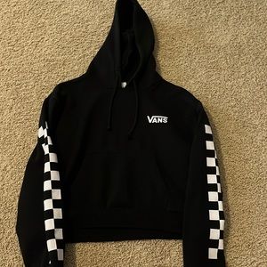 black cropped vans hoodie